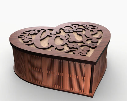 Cute heart shaped Jewelry box