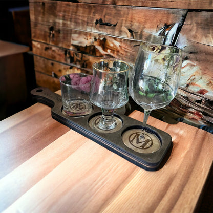 Customized Three Drink Serving Tray